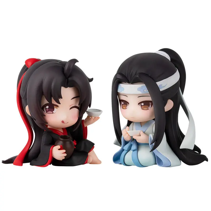 TANSHOW Mo Dao Zu Shi Figure Wei Wuxian LAN Wangji Q Version Mini Anime  Action Figurine Creative Gift Toy 4 Inch Ornaments Exquisite (Wei Ying)