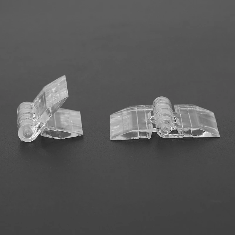 

10Pcs Durable Clear Transparent Acrylic Plastic Folding Hinges Perspex Hinge For Storage Box Link Showcase Drop Shipping