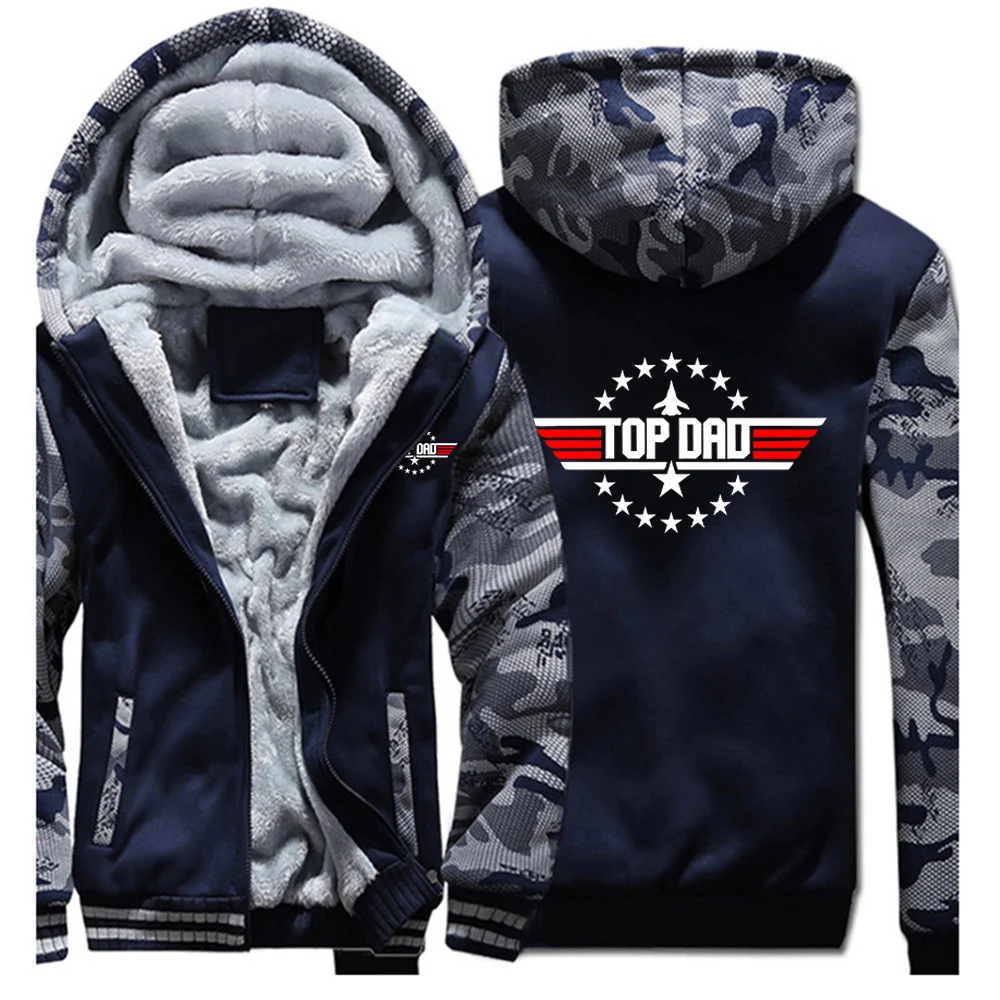Mens Autumn Winter Hoodie TopGun Jet Logo Printed