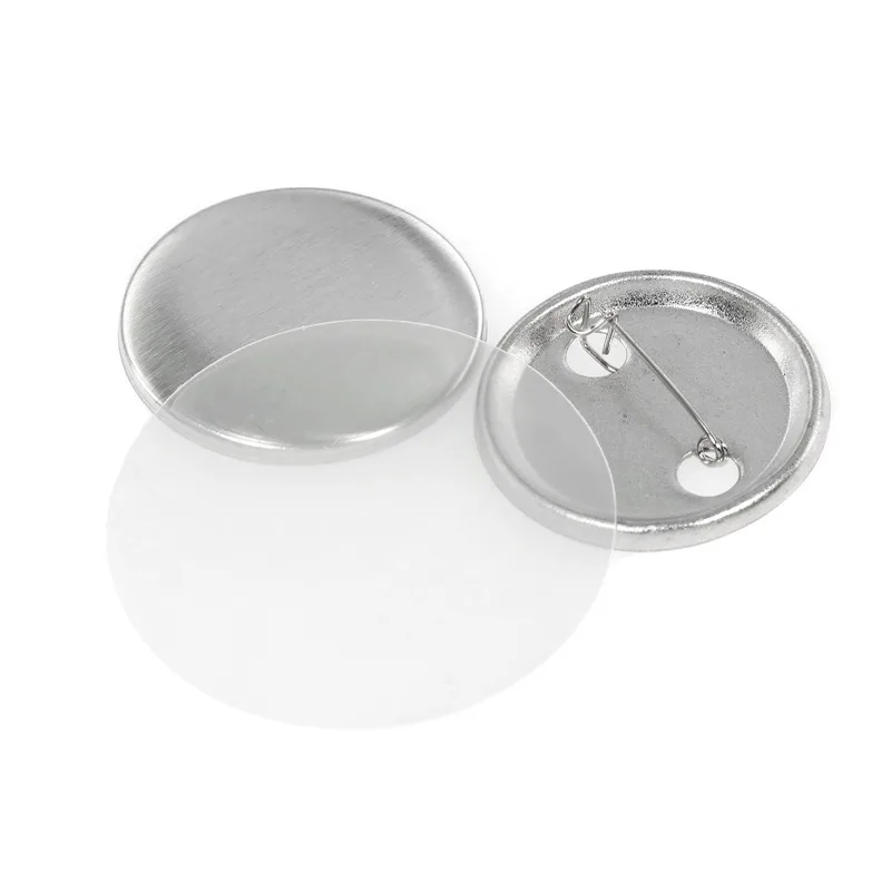 Metal Badge Pin Button Maker Parts 100Sets 25/32/37/44/58mm Blank Badge Button Parts for DIY Making Press Machine Supplies