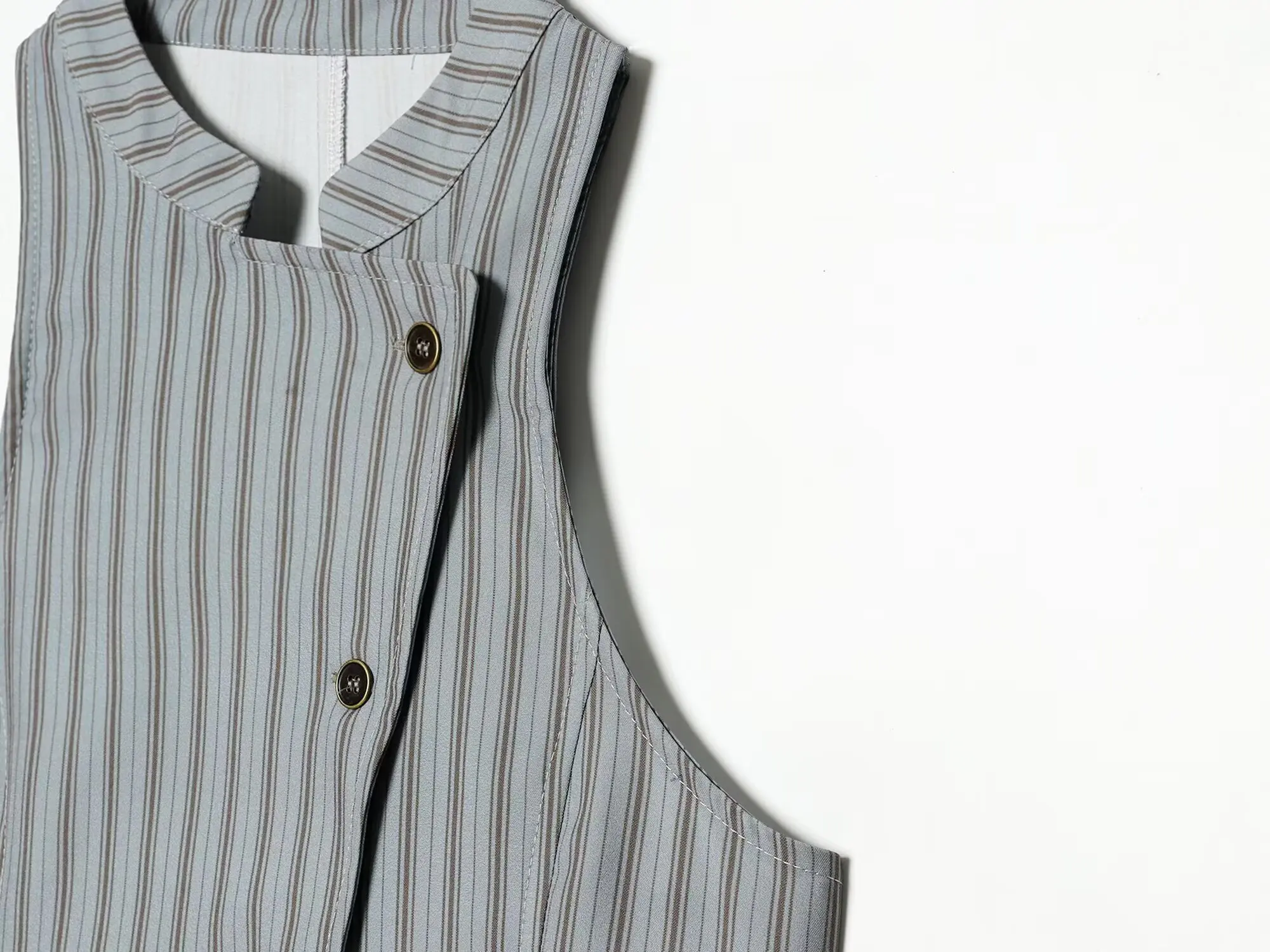 KLKXMYT Schickes gestreiftes Hosen-Set für Damen: Ärmelloses gestreiftes Westen-Top und lässige Schlaghose – Frühjahr/Sommer 2026 Damen-Outfits ﻿ ﻿ – Detail 7