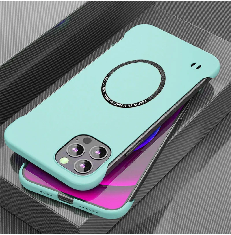 Sleek Frameless Magnetic Wireless Charging Hard Case