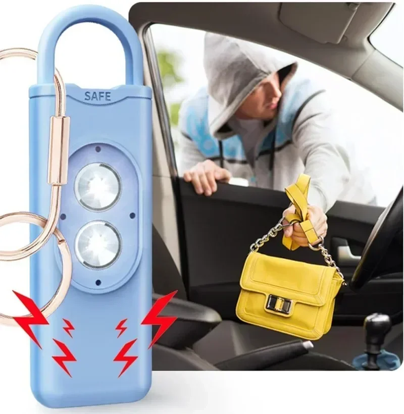 

TIMNAMY PROMAX 130dB Loud Self Defence Alarm Keychain with LED Strobe Light Portachiavi Di Sicurezza Con Allarme Da Donna