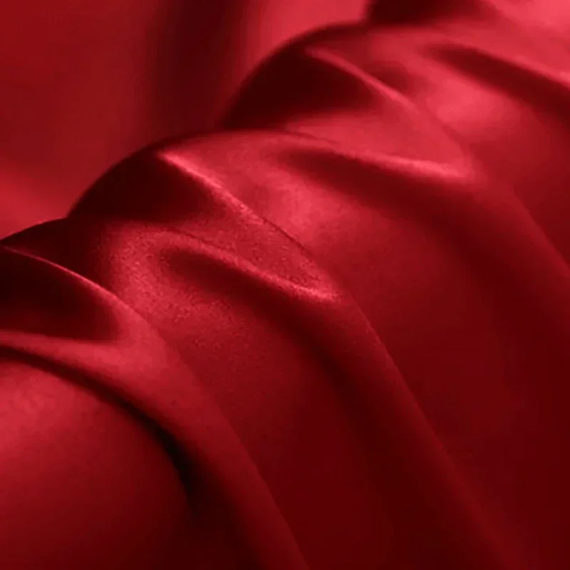 100% Mulberry Pure Silk Crepe Satin Plain Fabric Dress Cheongsam Cloth Design DIY Sewing 22Momme Sale sewing fabric