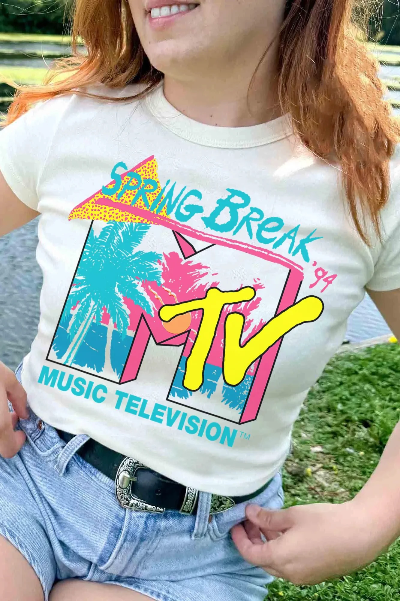 MTV ミュージック テレビ 春休み 94 Tシャツ ヴィンテージ ミュージック テレビ Tシャツ レトロ 80年代 & 90年代 MTV ウォッシュ ファミリー Tシャツ ディズニー Tシャツ
