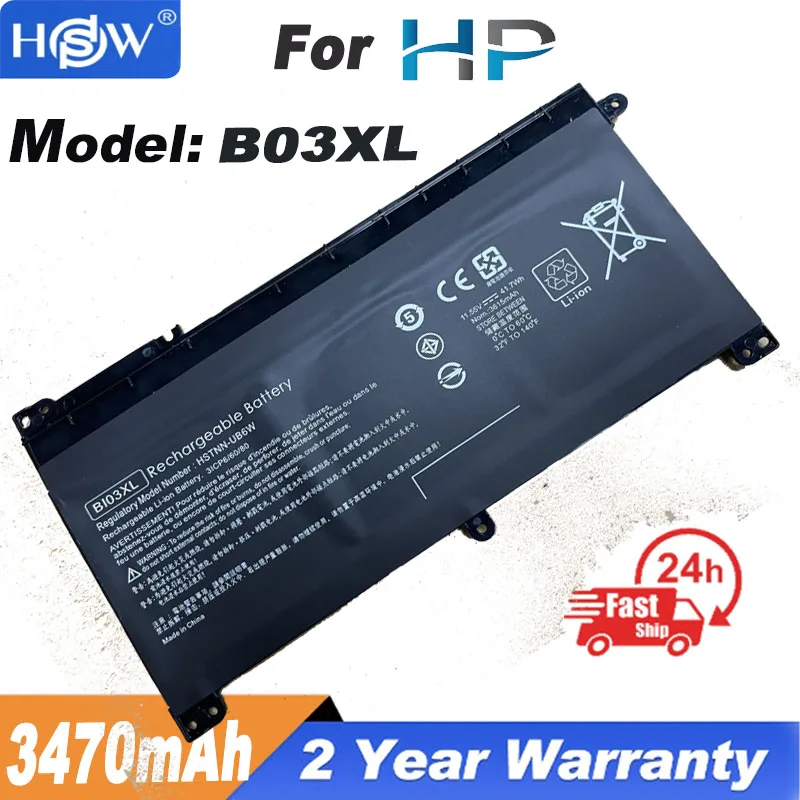 

Аккумулятор BI03XL 11,55 в для ноутбука HP Pavilion X360 M3-U 13-U M3-U001DX Stream 14-AX 14-ax010nr