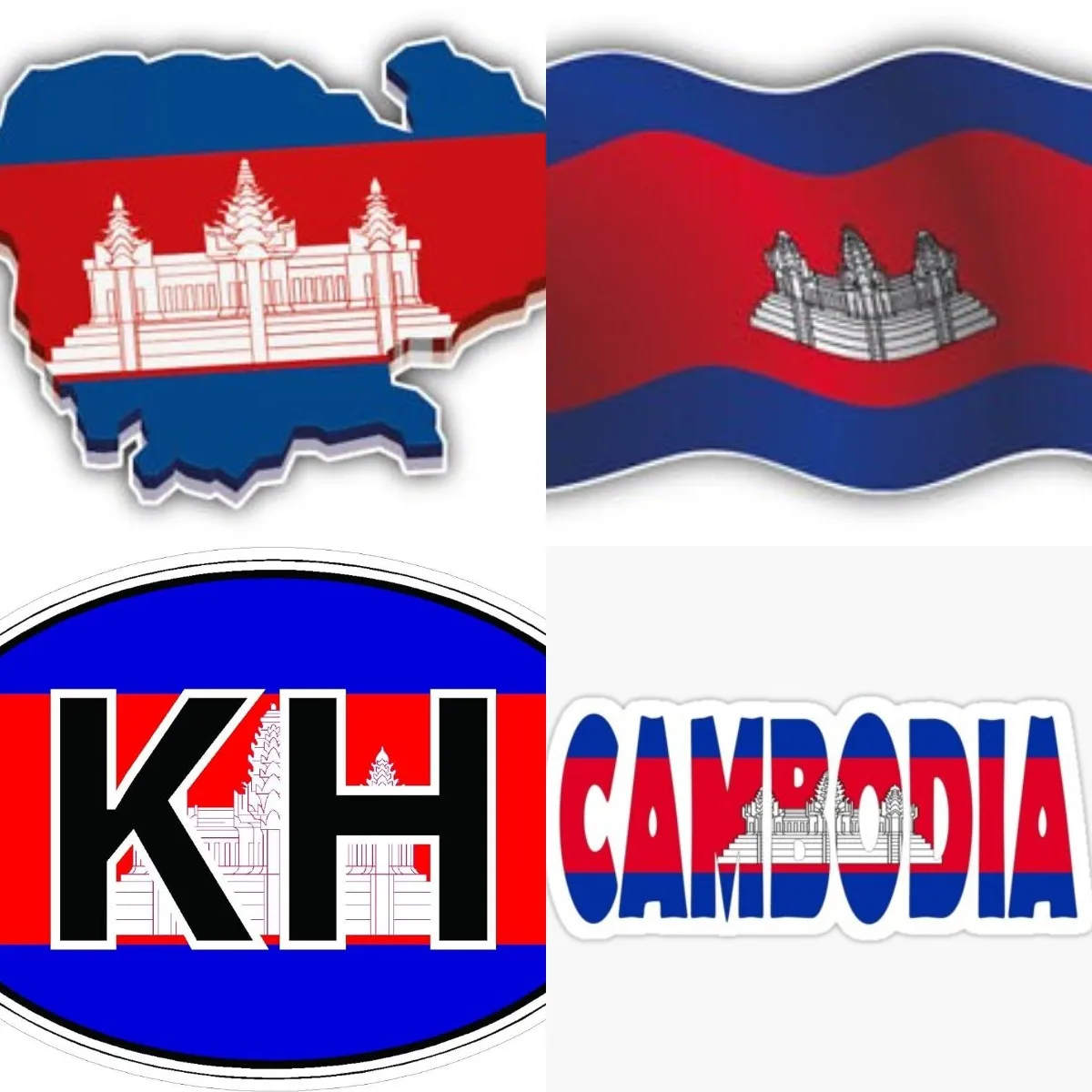 Cambogia Wave Flag Car Bumper Sticker Car Window Tuning Parti Di Automobili Cose Gli Accessori Moto Moto Automotive Sticker