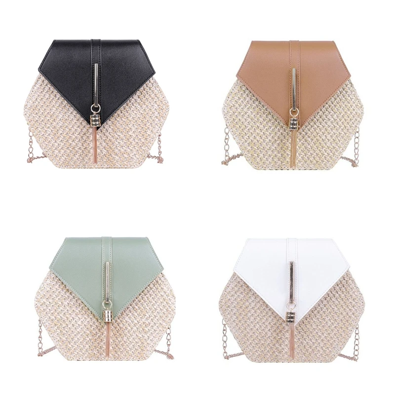 

Straw Crossbody Bag Summer Beach Woven Tote Travel Shoulder Bag for Women Girls