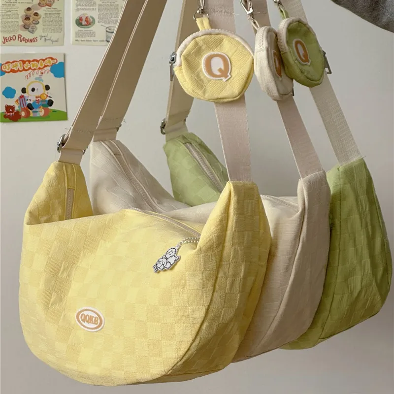 Xiuya Summer Fashion Womens Shoulder Bag College Style Japanese Fashion Casual Hobos Bag Large Capacity Harajuku Female Handbag