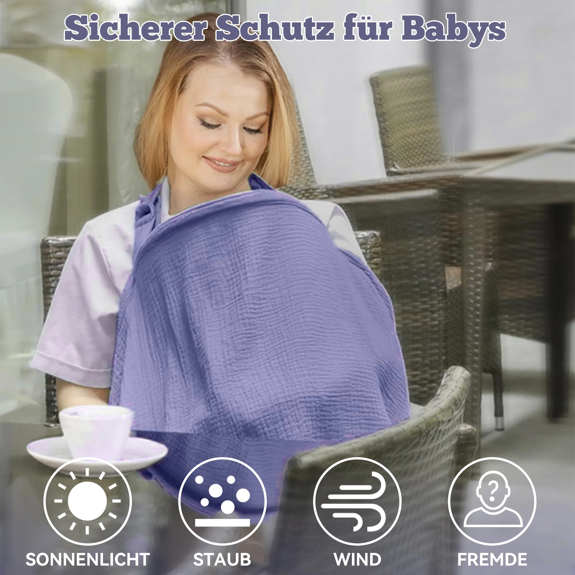 Mother Outing Breastfeeding Cover Cotton Solid Color Baby Feeding Nursing Shawl Adjustable Privacy Apron Baby stroller quilt