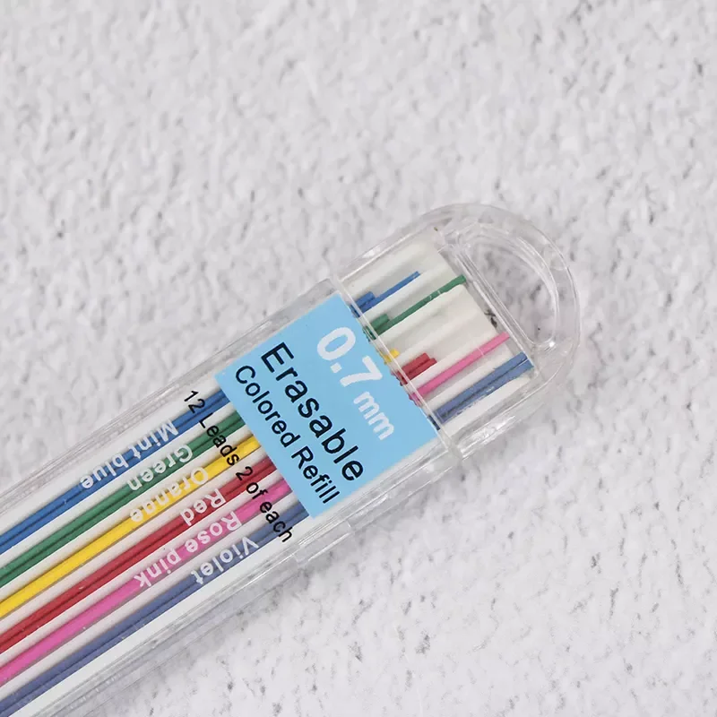 Boxes 6 Colors 0.7mm Colored Mechanical Pencil Refill Lead Erasable Student Stationary School Office Supplies
