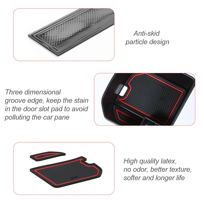For Volkswagen VW T-ROC 2018 2019 2020 Console Armrest Central Storage Box Armrest Box Container Glove Organizer Cas