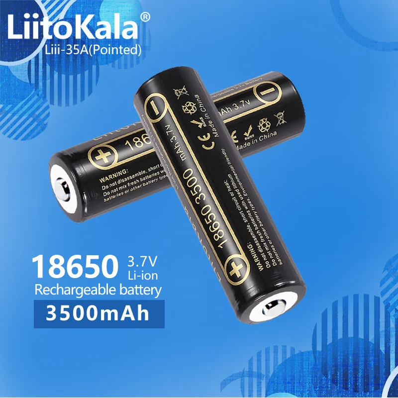 100% Original Liitokala Lii-35a 3.7v 3500mah 10a Discharging ...
