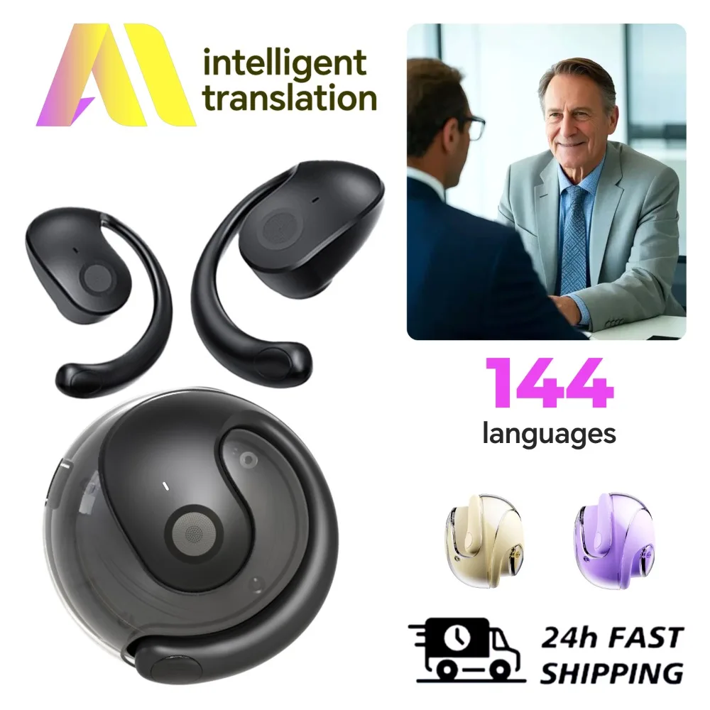 Waterproof Bluetooth Wireless Headset with Real Time Translator