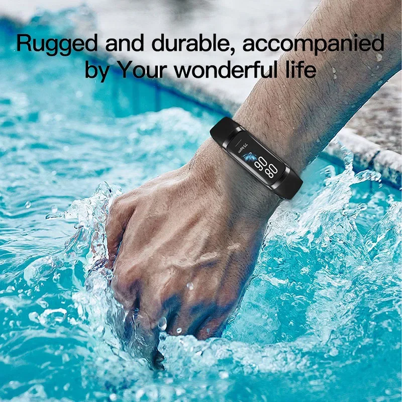 Amoled Smart Watch Smartwatch Band Donna Uomo Frequenza cardiaca Ossigeno nel sangue Impermeabile collegato Bracciale intelligente Sport Fitness Tracker - immagine 5