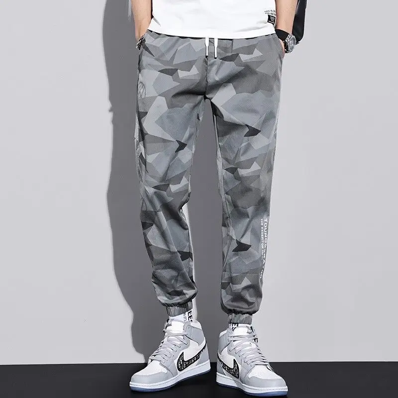 Military Tactical Camouflage Men Pants Handsome Y2K Streetwear Joggers Summer Thin Quick Dry Patalon Radish Harem Punk Hip Hop
