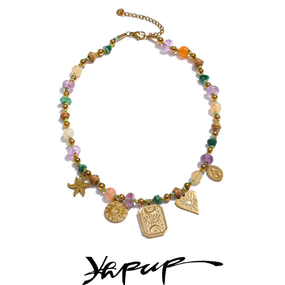 Yhpup Necklace Stainless Steel Waterproof