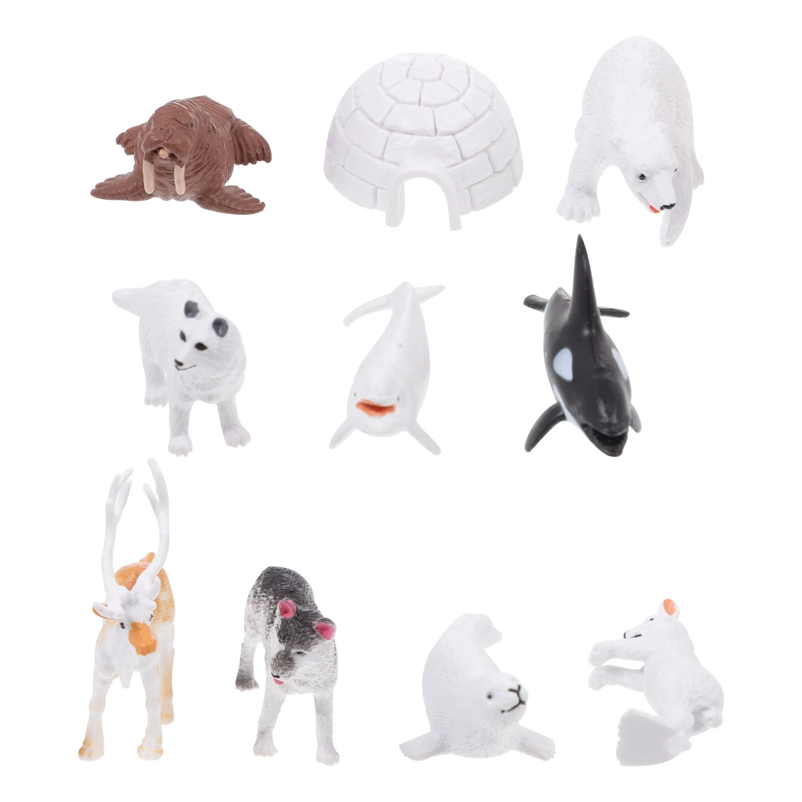 

Home Decor Simulation of Arctic Animals Sand Board Ornament Desktop Imitation North Pole Model Kids Identify Toy Child