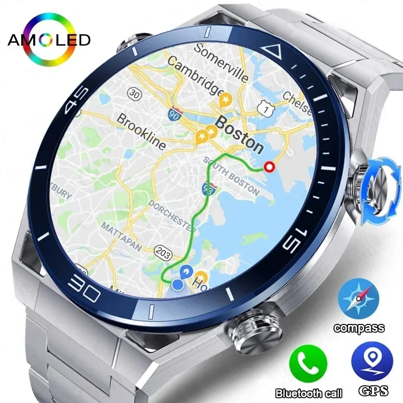 

2024 New ECG+PPG Smart Watch Men GPS Sport Track Fitness Watches Outdoor Compass Bluetooth Call HD Full Touch Screen Smartwatch