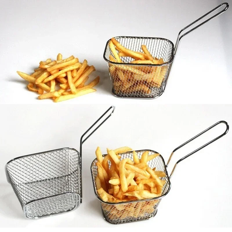 

1 Pcs Mini Chip Baskets Fryer Serving Food Basket Kitchen Tool