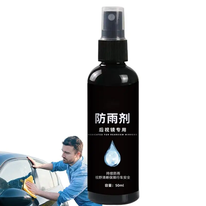 

Car Glass Antifogging Agent 50ml Long Lasting Hydrophobic Glass Agent Spray Car Exterior Care Products For Car Windows Rearview