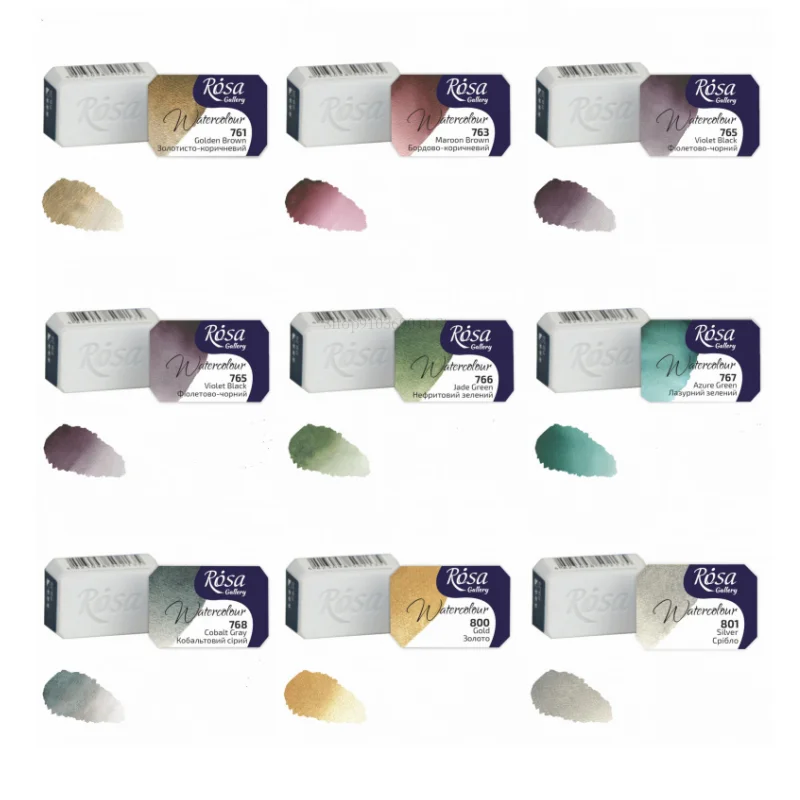 ROSA's 10-color Precipitation Watercolor 2.5ML/color Solid Master Watercolor Pigment Student Artist Painting Supplies watercolor painting set watercolor paint watercolor pigment