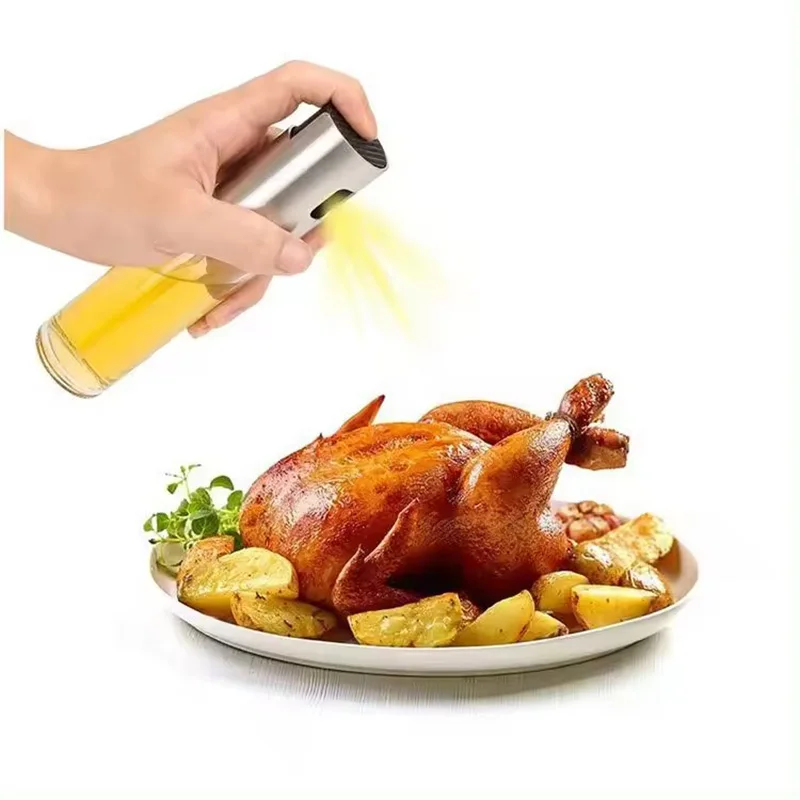 Olive Oil Sprayer Spritzer Bottle For Cooking Oil Dispenser Vinegar Bottle Air Fryer Kitchen Cooking Frying Salad Baking BBQ 1pc