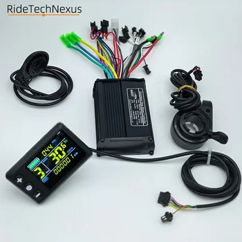 Controller Motore Brushless a Onda Sinusoidale 36V 48V 60V 25A 500W 750W per E-bike con Display LCD a Colori S866 per Bici Elettrica da Montagna e Scooter