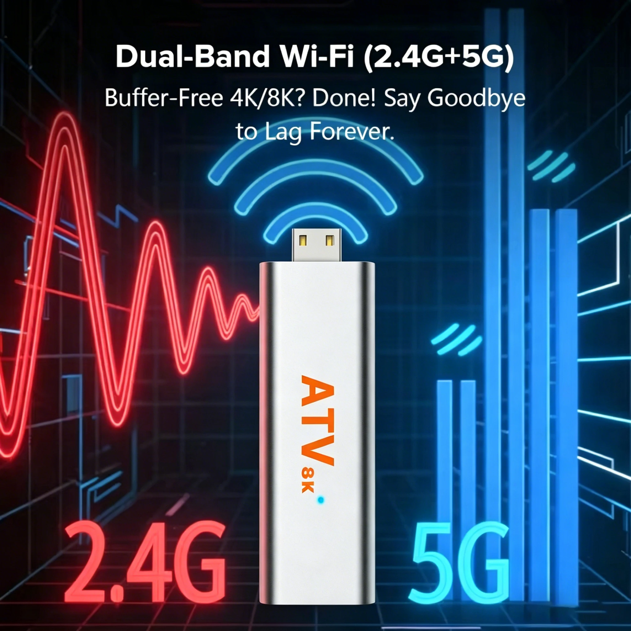 2026 New TV Stick Android16 Q15 Allwinner H313 8GB 256GB Dual Wifi BT5.4 Voice Remote Netflix YouTube Smart Media Player Fast - 6