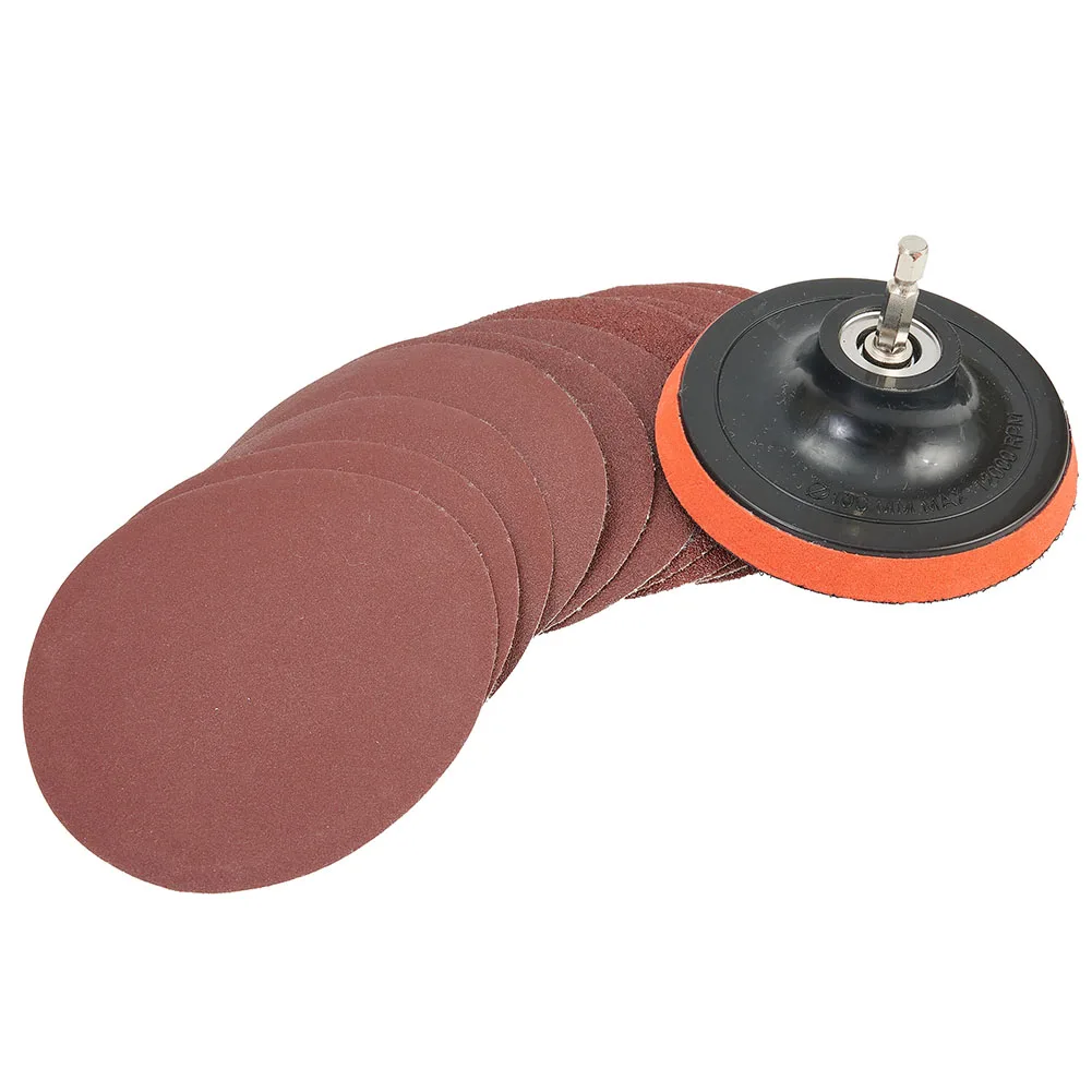 

10pcs 4inch Sanding Discs 100mm Hook&Loop Sandpaper With Backing Pad M10 Set Suitable For Polishing Metal Plastic Wood