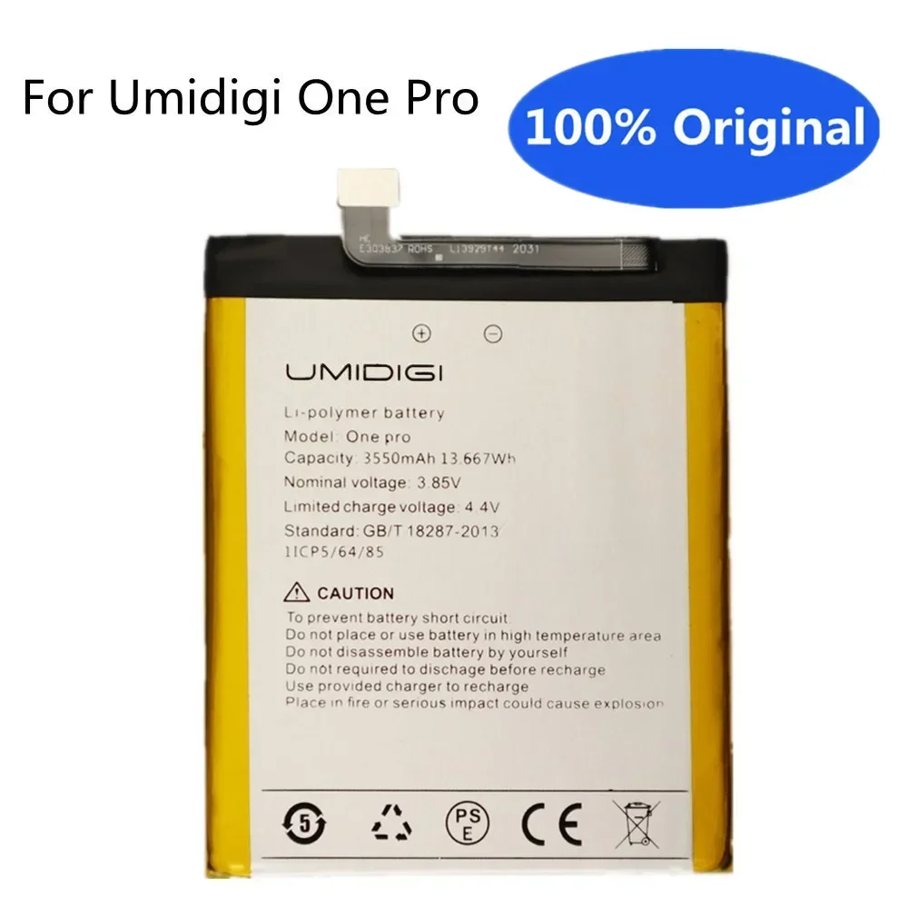 

New 100% UMI Original Battery 3550mAh For Umidigi One Pro Onepro Bateria High Quality Replacement Rechargeable Battery