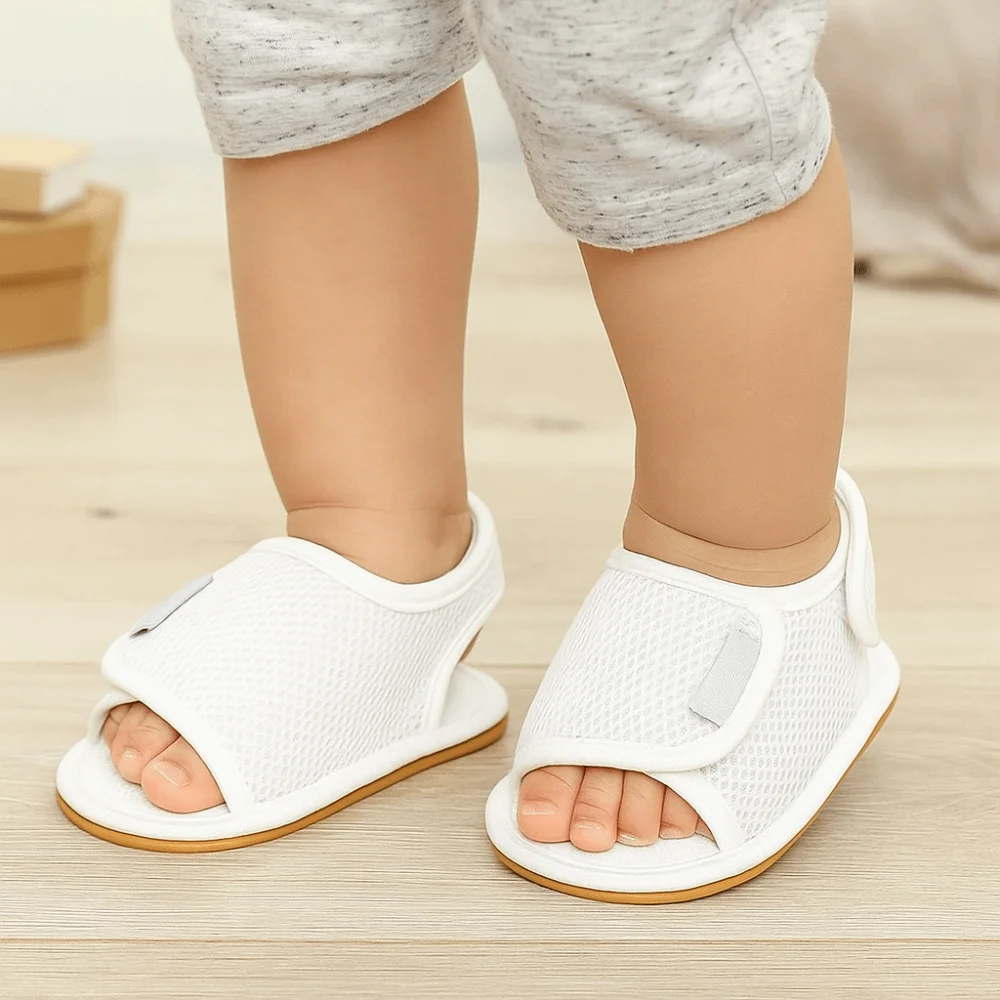Baby Boy Rubber Sole Baby Sandals Breathable Soft Sole Summer Sandals Lightweight Multiple Colors Anti-Slip Sandals Toddler