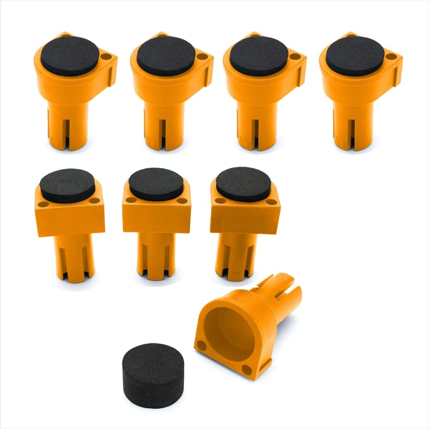 High-Quality Deluxe Non-Marring and Durable Woodworking Bench Dog Set-Pack of 8 Premium Nonslip EVA Grommet Bench Brake Inse