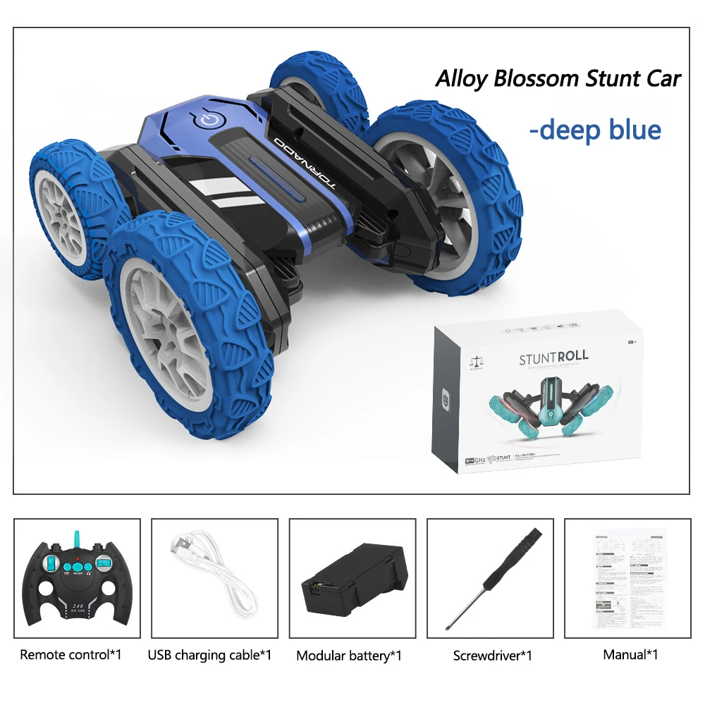 Remote Control Stunt Car RC Tank Off-road Vehicle Amphibious Double Side Waterproof 360 Rotate Driving AdultsToy For Boys Gifts 5