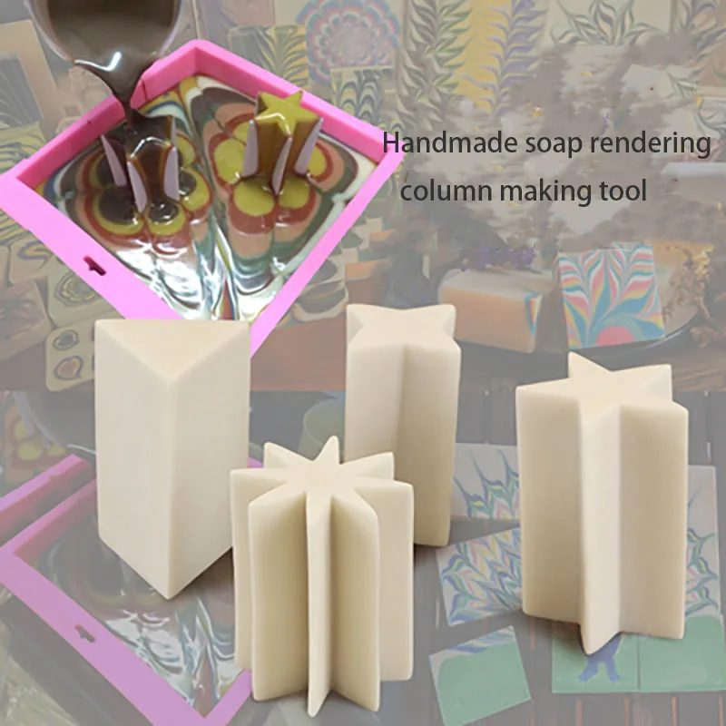 Handmade Acrylic Soap Rendering Column Making Tool, Triangle, Quadrilateral, Rice-shaped, DIY, Operation Kits