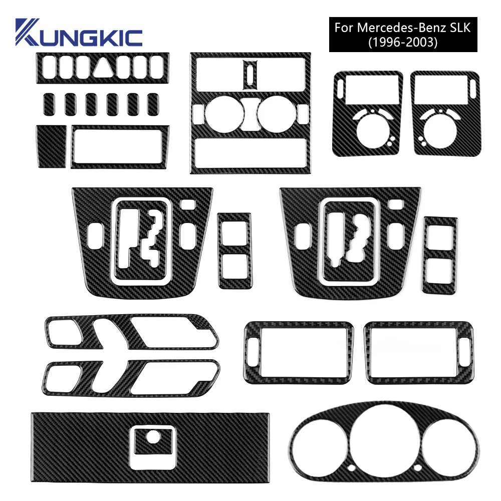 Fibra de Carbono Real para Mercedes Benz SLK R170, Kit Disponible, Adhesivos Decorativos, Accesorios