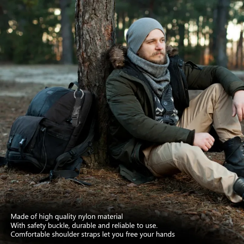 Adjustable Luggage Strap,Luggage Strap, Portable Buckle on The Outside of The Backpack, Jacket Rack, Can Be Clipped Onto Any Bag