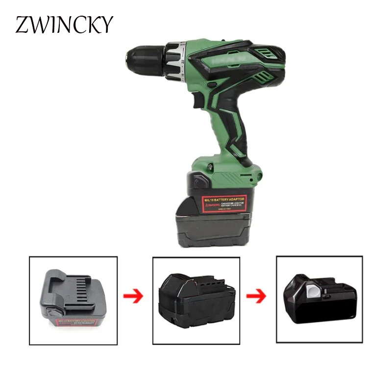 Adattatore Compatibile Per Batteria Al Litio Milwaukee 18V Convertita In Hitachi Per Batterie Al Litio Hikoki 18V Uso Utensile Elettrico