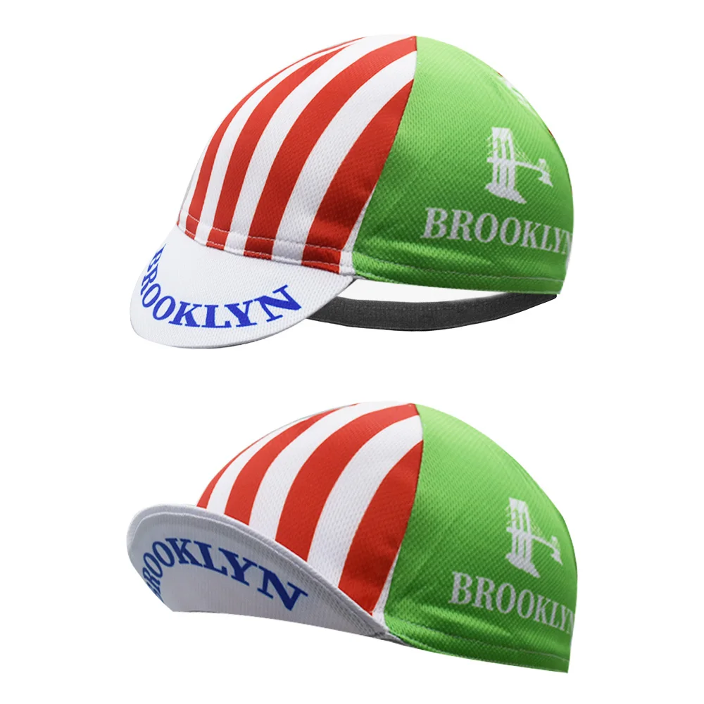 Multiple Retro BROOKLYN Cycling Cap Men Women Black White Cycling Hat Quick-Drying Polyester Summer Cycling Hat Molteni PDM 5