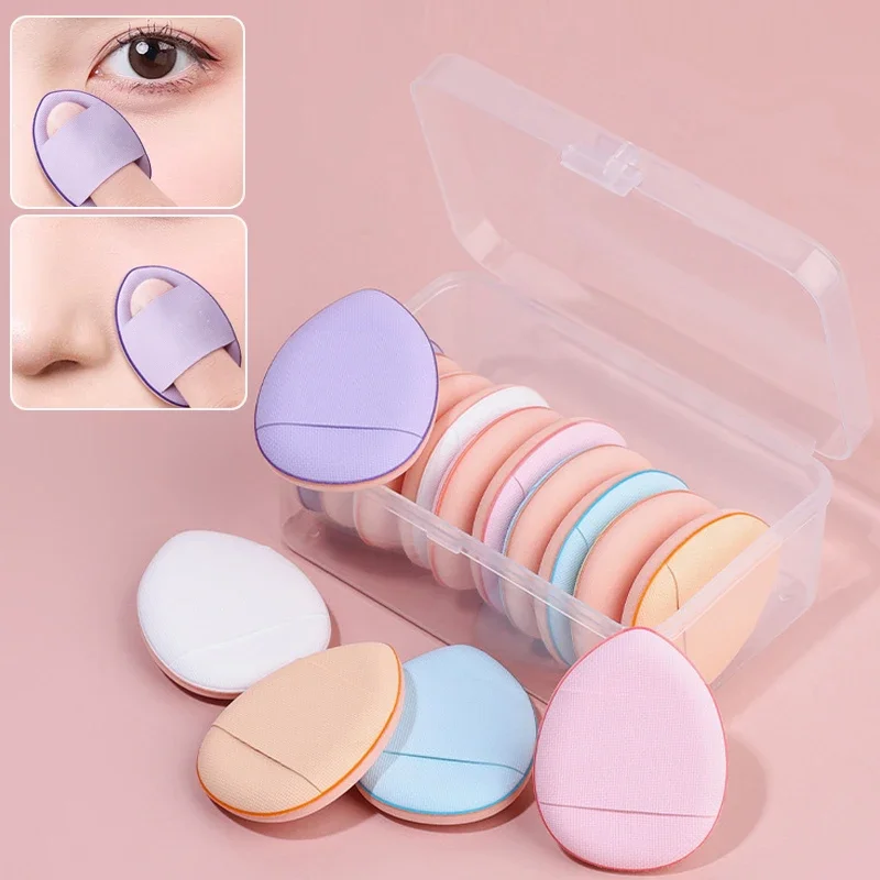 Description Picture 2 of item10Pcs Mini Finger Puff Foundation Small Air Cushion Powder Sponge Face Concealer BB Cream Cosmetic Applicator Makeup Tools