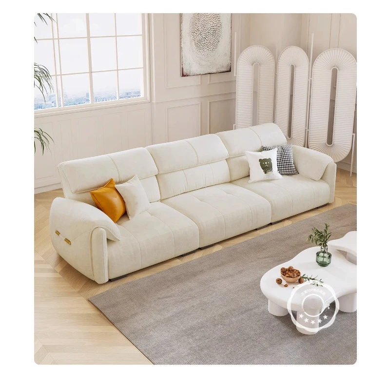 

Зимний Медведь светильник Роскошная ткань диван с высокой спинкой Простая Современная Гостиная маленькая квартира слон ушной диван кремовый стиль