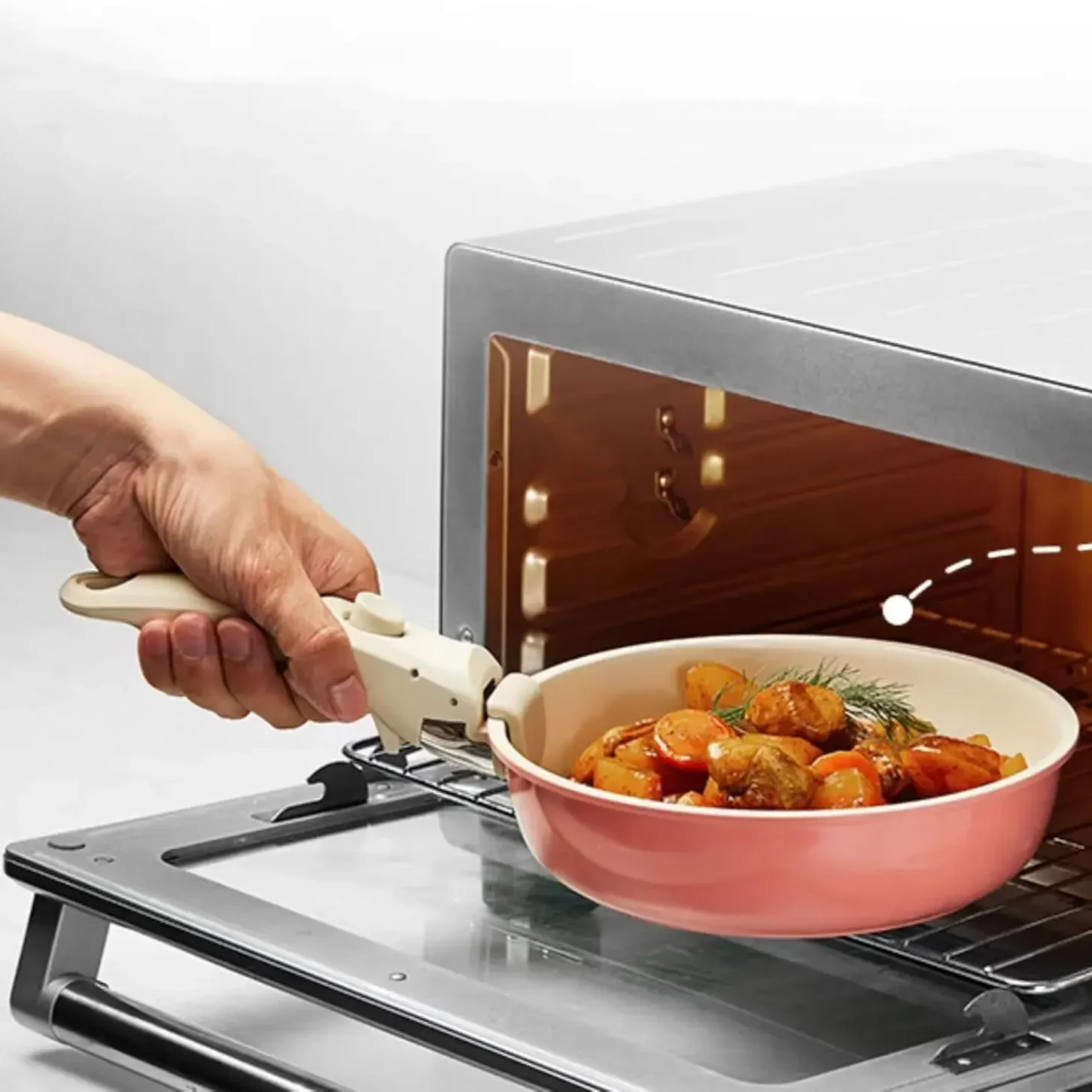 Detachable Tableware Replacement Clip Handle Removable Anti-Scalding Pan Pot Handle for All Cookware DONNOR Kitchen Accessories