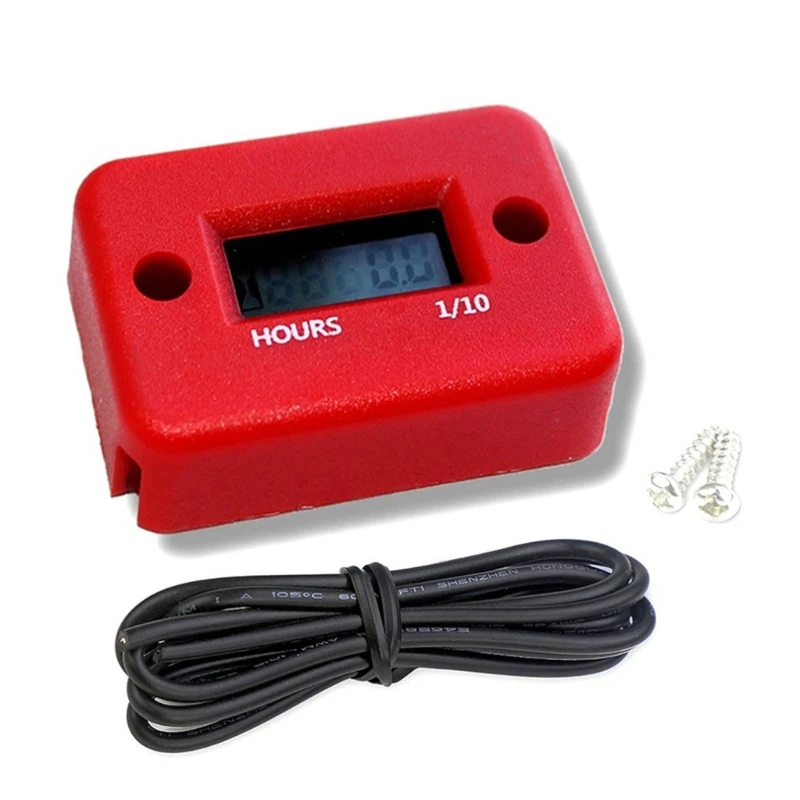 Motorbike Boat Car LCD Engine Counter Tachometer Gauge Tach Hour Meter Tools drop shipping