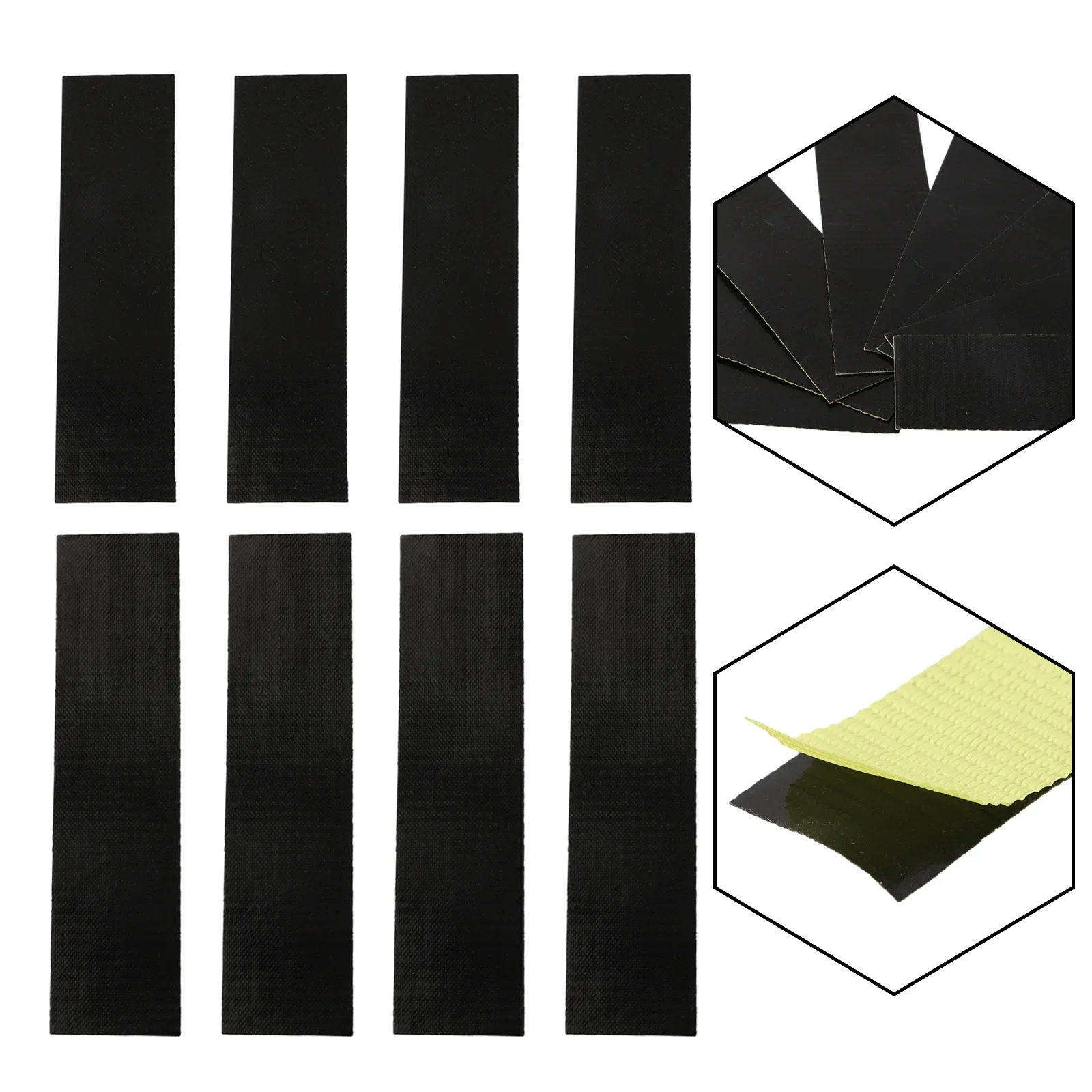 Glass Fabric Tape Self Adhesive Fireplace End Tape Prevents Cord Fraying Heat Resistant 8pc Set 10*2 5cm,stove rope seal