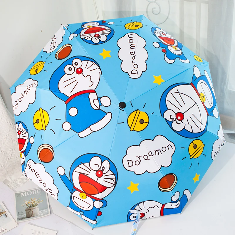

Зонт от солнца в стиле аниме Doraemon, зонт от солнца, складной черный резиновый зонт от солнца и УФ-защиты