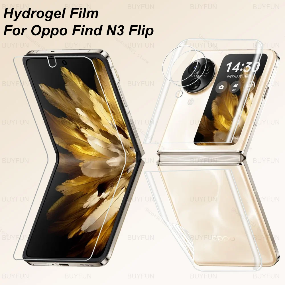 Per Oppo Find N3 Flip Case Anteriore Posteriore Hydrogel Film Orro Findn3Flip N3Flip Findn3 Flip 5G Hd Camera Glass Screen Protector Cover