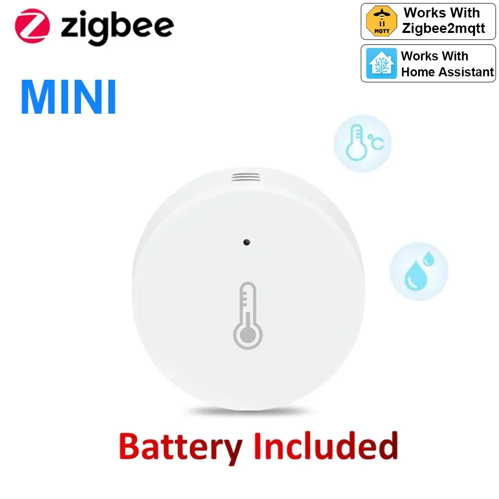 Temperature Humidity Sensor Zigbee 3.0 Remote Monitor Smart Life APP Battery Powered Work With Alexa Google Home