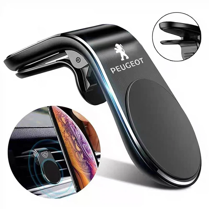 1Pcs Car Interior Metal Phone Holder Stand For Peugeot 408 4008 308 3008 5008 508 2008 208 301 407 108 107 206 207 car phone holder