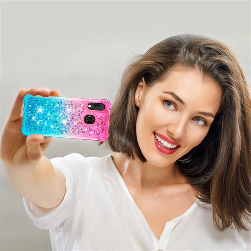 Gradient Color Flow Sand Phone Case - Fashionable Anti-fall Soft Cover
