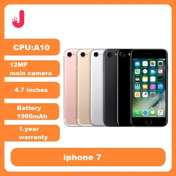 Unlocked iPhone 7 LTE 32/128GB/256GB IOS 10 12.0MP 4G Camera Quad-Core Fingerprint 12MP 2910mA iphone7 Cell Phone